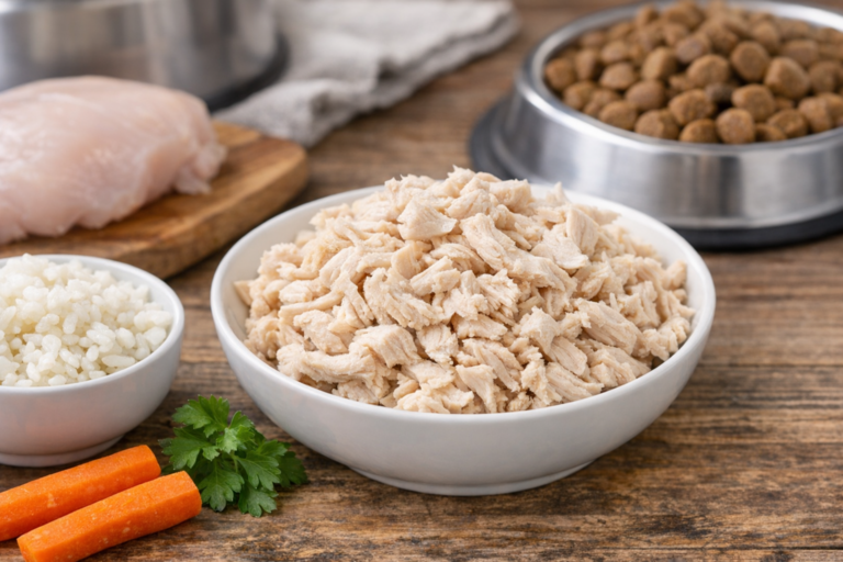 Boiled chicken for dogs